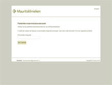 Tablet Screenshot of mauritsklinieken.onderzoek.nl